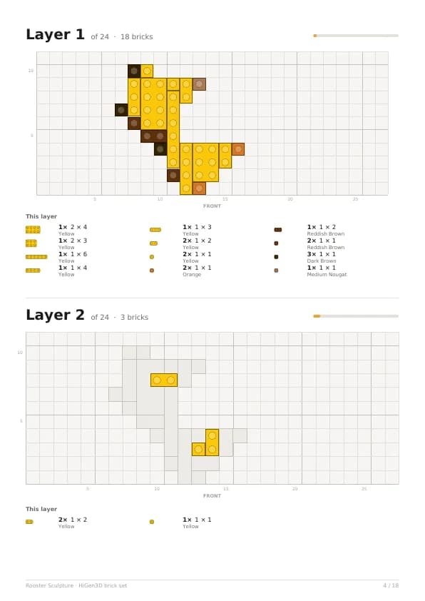 A layer step from the rooster's instructions