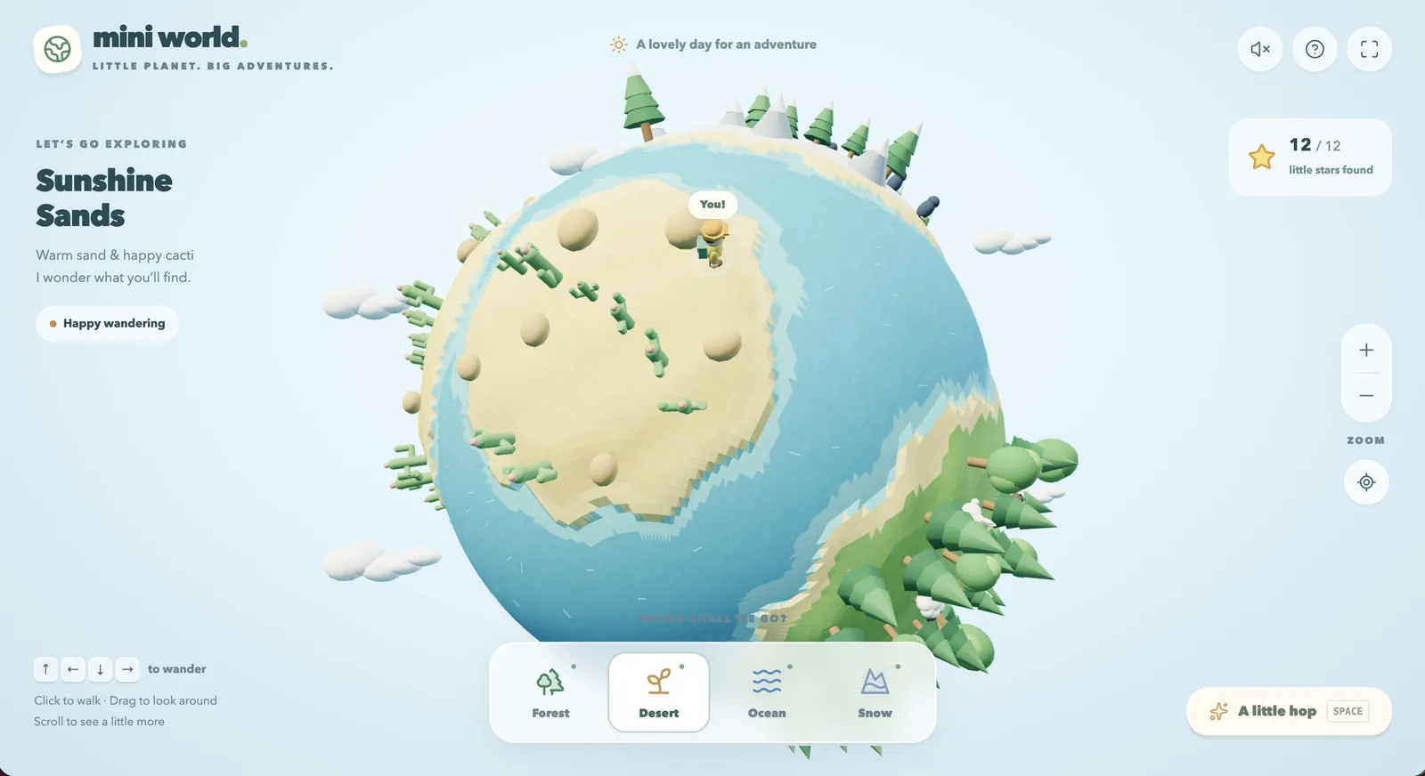 Mini World:泳げる子ども向け3D惑星探検ゲーム